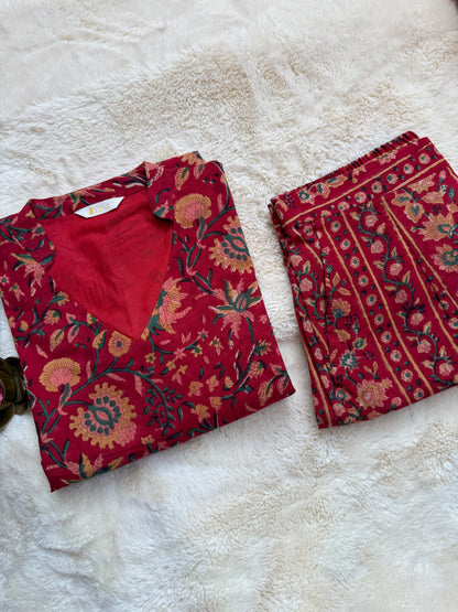 Floral Red Co-ord sets