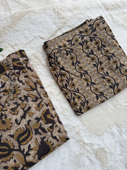 Warm Taupe Cotton A-line Co ords