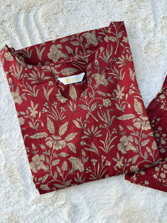 Crimson Bloom Co-ord Sets