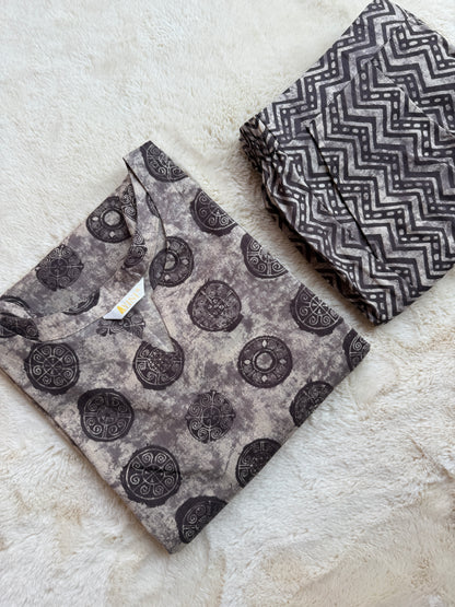 Greyish Polka print Co-ord Sets