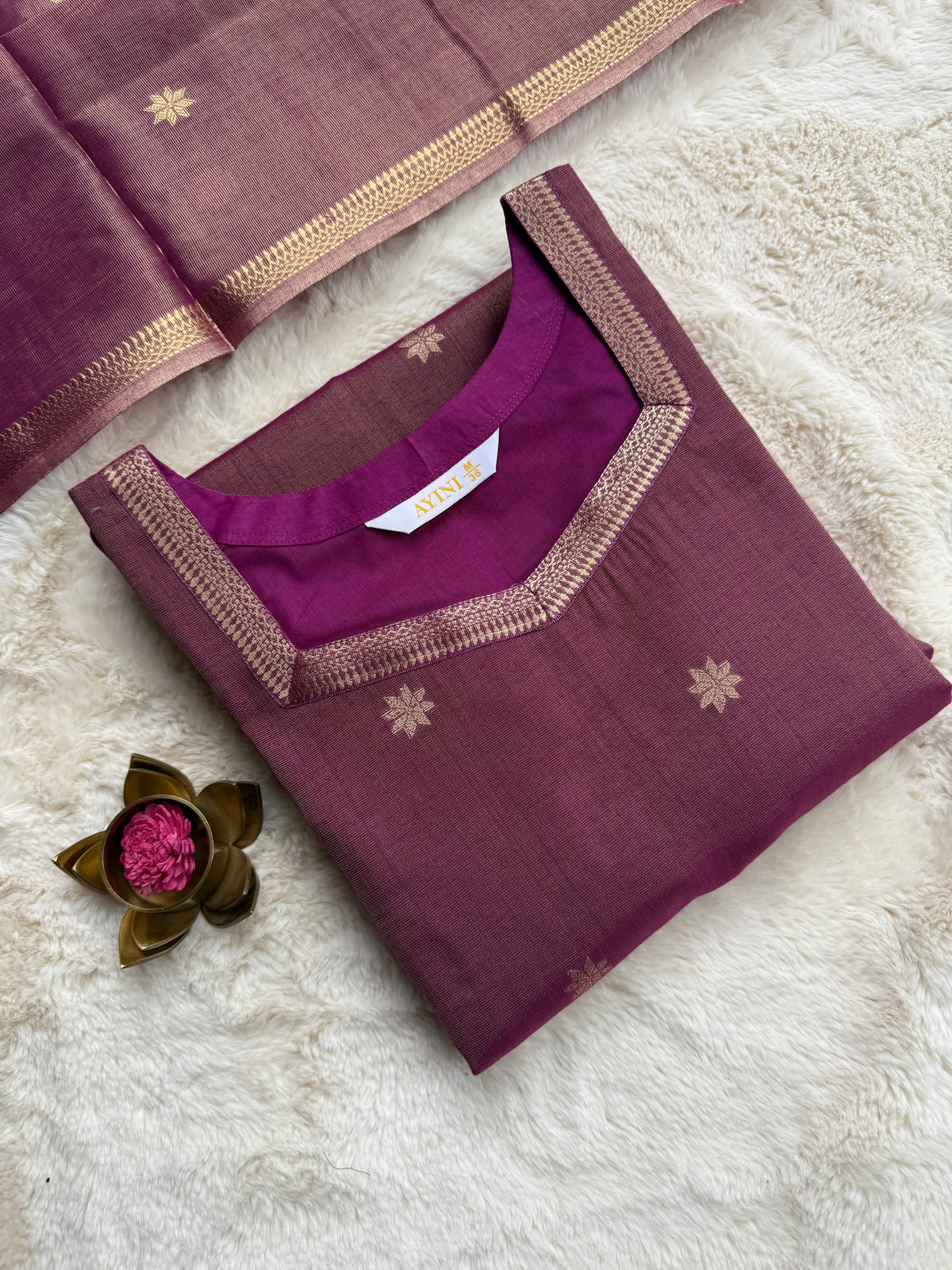 Purple Tissue Silk 2 pcs Set