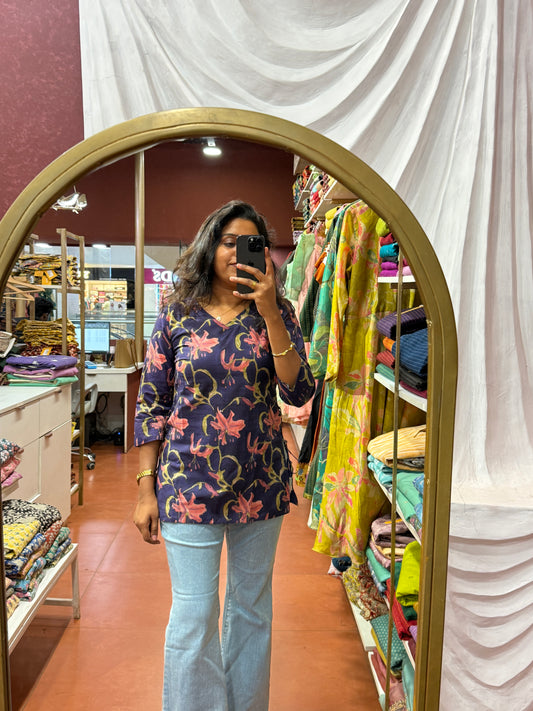 Floral Muse Short kurti
