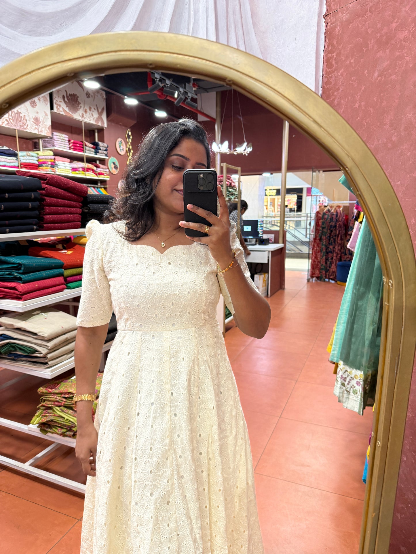 White Hakoba Dress Pure Cotton