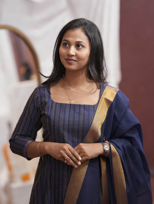 A line - Kurti with shawl