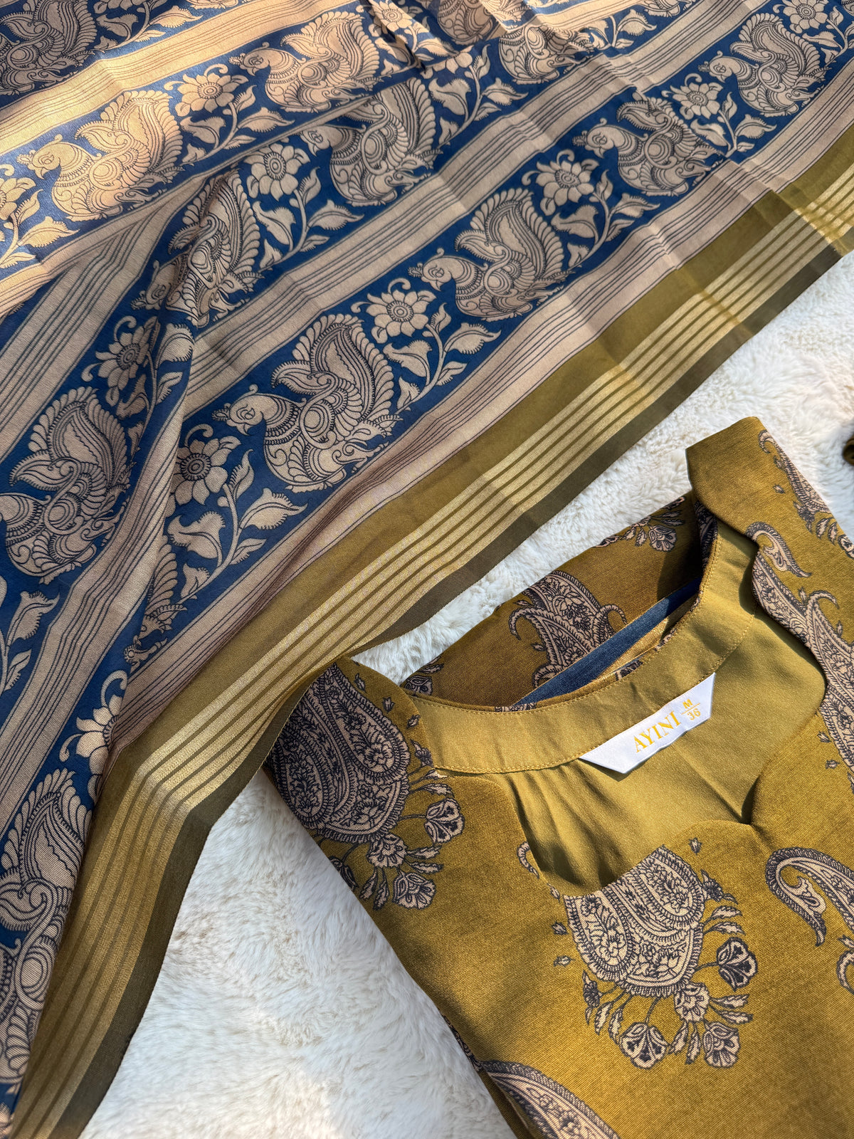 Mustard yellow Chandari 3 pcs Set