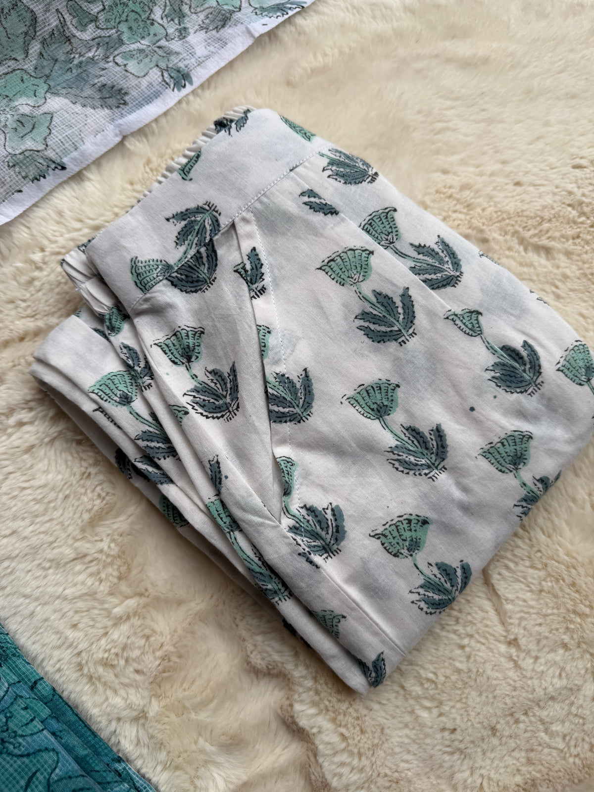 Coral floral blue kota 3 pcs Set