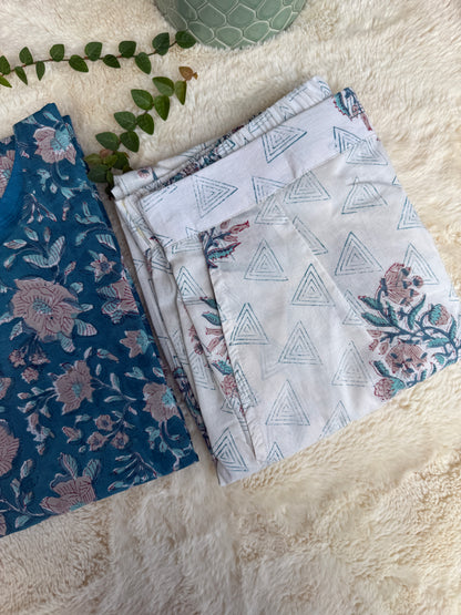 Blue Bloom Floral Co-ord sets