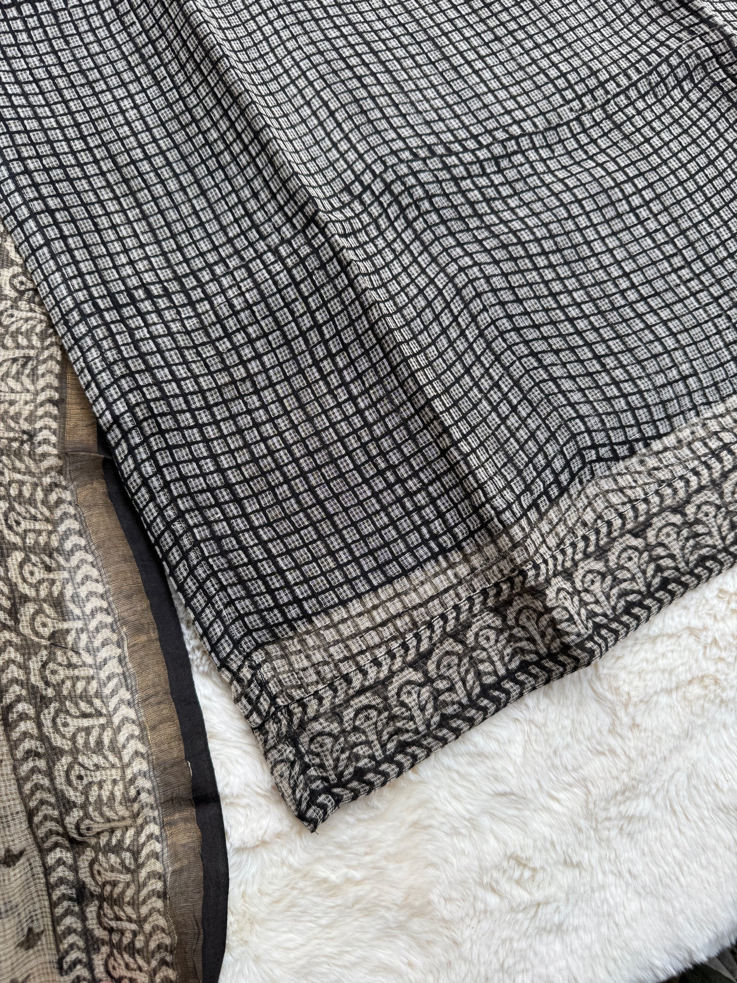 Black checks kota 3 pcs Set
