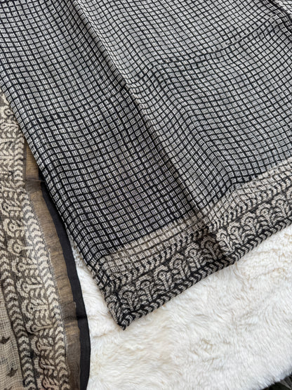 Black checks kota 3 pcs Set
