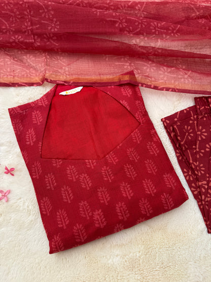Sembaruthi Handblock Kota 3pcs Set