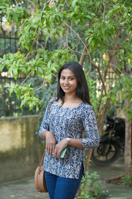 Indigo blue kurti