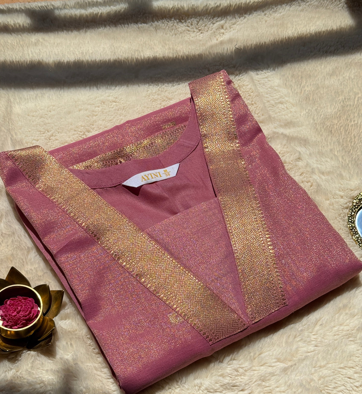 Pink Tissue Silk 2 pcs Set