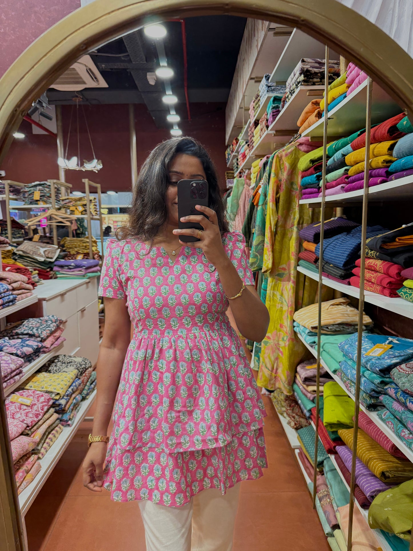 Pink Bloom Peplum Top