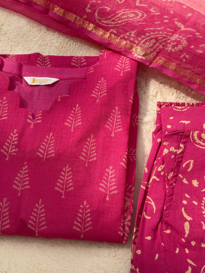 Rani Pink Kota 3 pcs Set