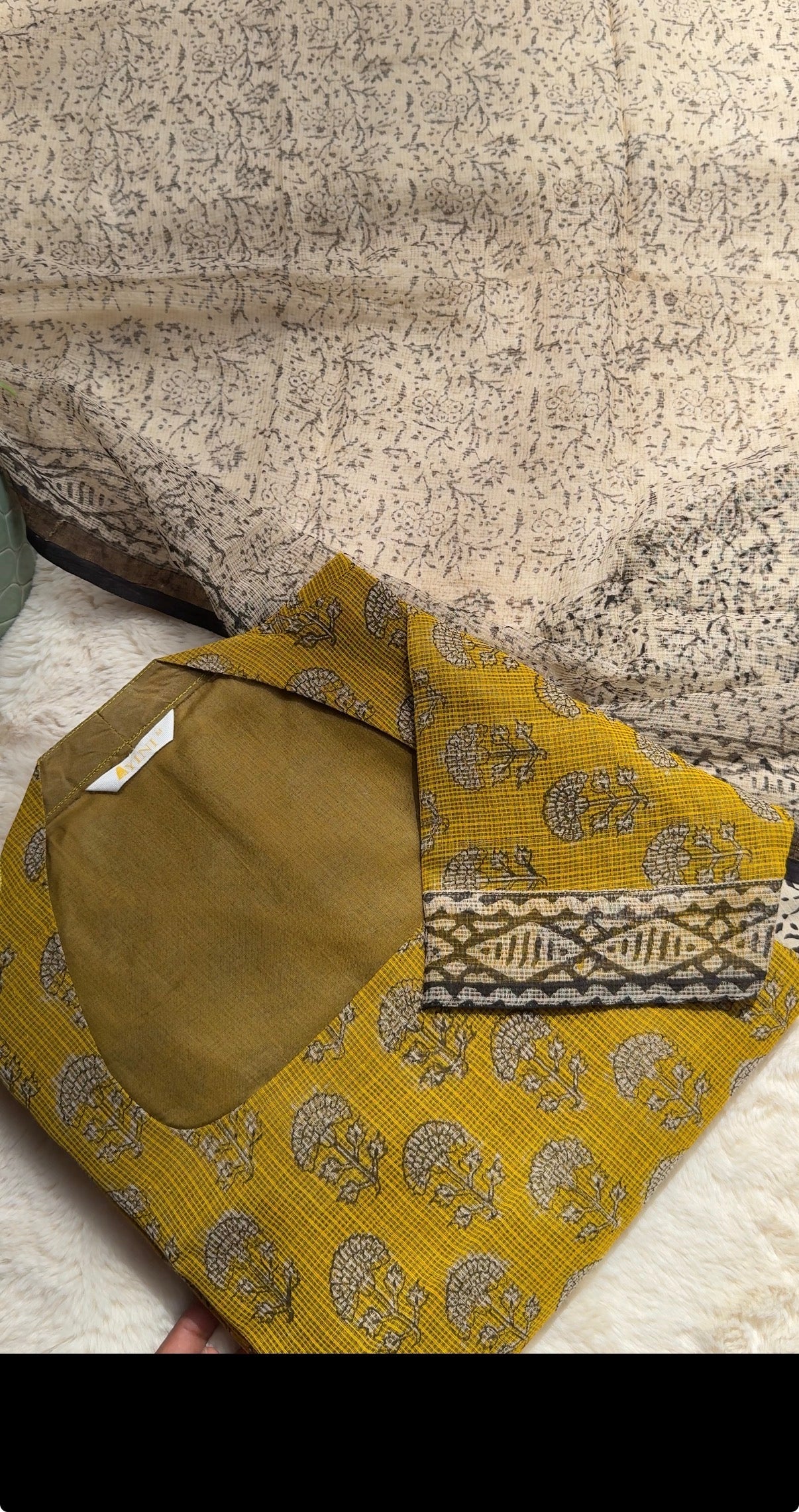 Mustard yellow kota 3 pcs Set