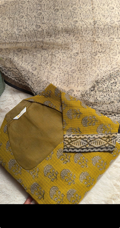 Mustard yellow kota 3 pcs Set