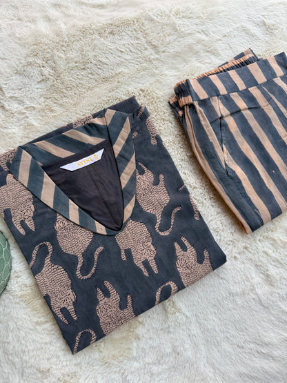 Animal Hand block Print Co-ord sets