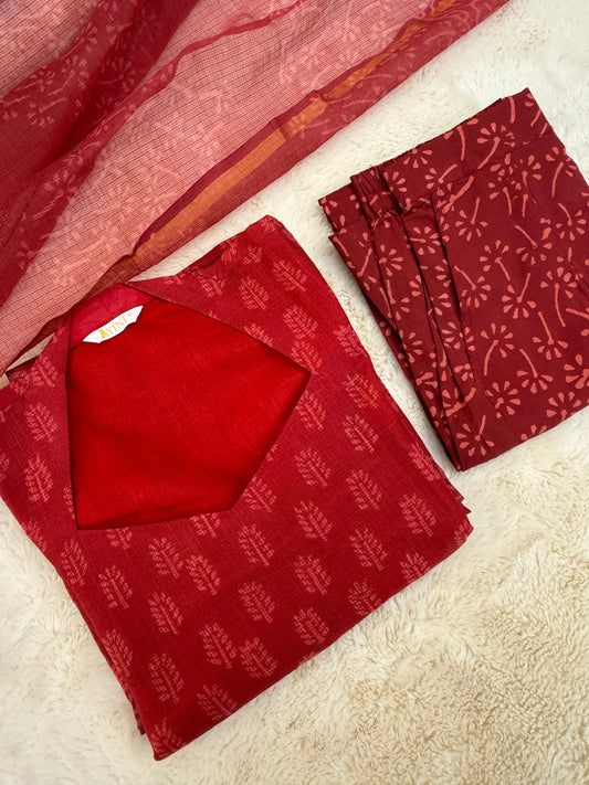 Sembaruthi Handblock Kota 3pcs Set