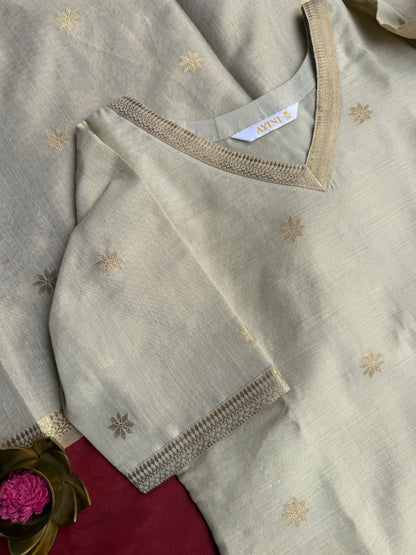 White Tissue Silk 2 pcs Set
