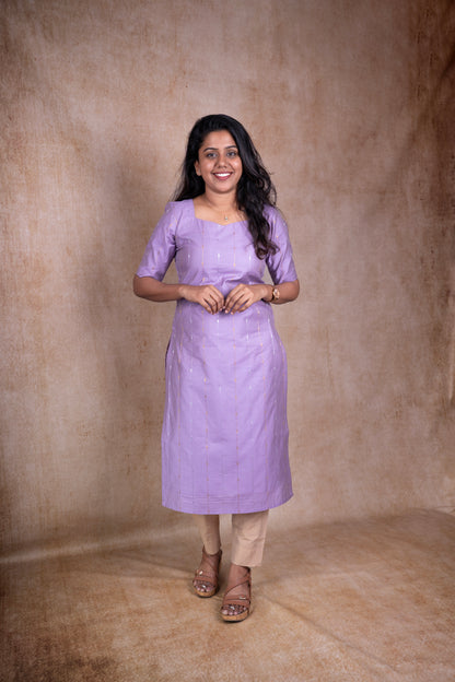 Lavender stripe line Kurti