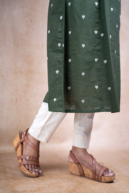Emerald Green heart dots