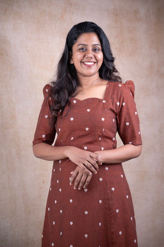 Rust Brown heart dots